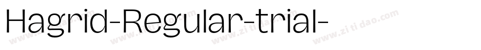Hagrid-Regular-trial字体转换