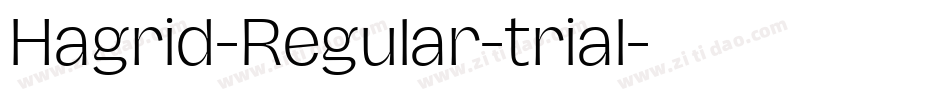 Hagrid-Regular-trial字体转换