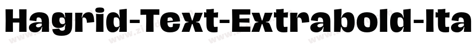 Hagrid-Text-Extrabold-Italic-trial字体转换 Hagrid-Text-Extrabold-Italic-trial字体转换
