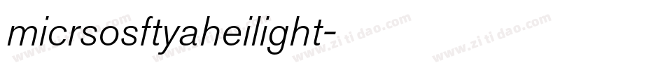 micrsosftyaheilight字体转换