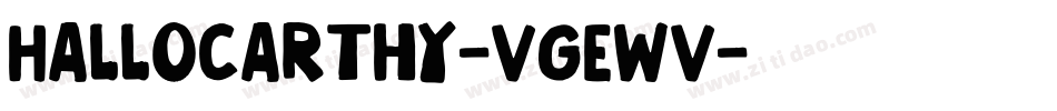 HalloCarthy-VGEWV字体转换