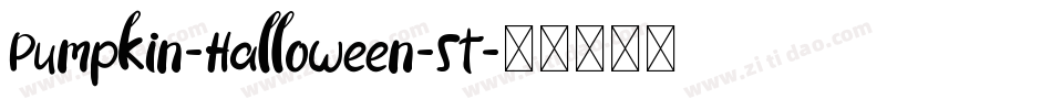 Pumpkin-Halloween-St字体转换