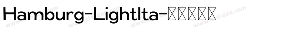 Hamburg-LightIta字体转换