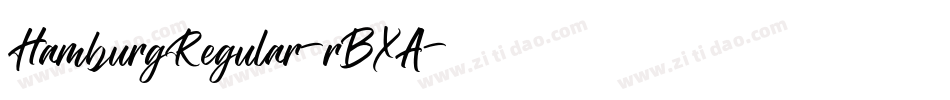 HamburgRegular-rBXA字体转换
