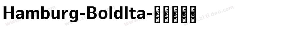 Hamburg-BoldIta字体转换