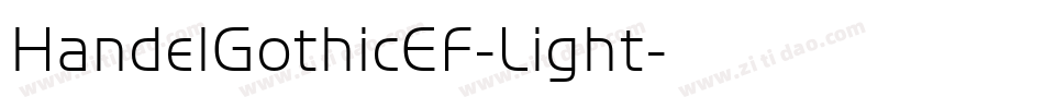 HandelGothicEF-Light字体转换
