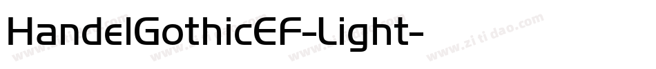 HandelGothicEF-Light字体转换