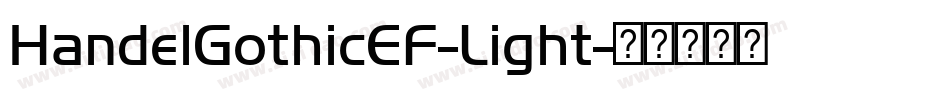 HandelGothicEF-Light字体转换