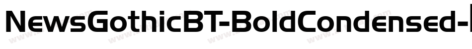 NewsGothicBT-BoldCondensed字体转换