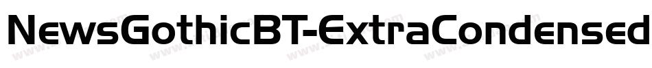 NewsGothicBT-ExtraCondensed字体转换