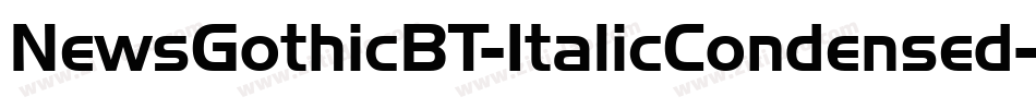 NewsGothicBT-ItalicCondensed字体转换