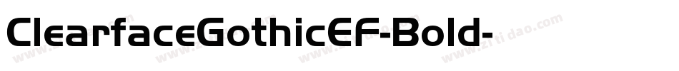 ClearfaceGothicEF-Bold字体转换