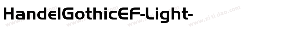 HandelGothicEF-Light字体转换