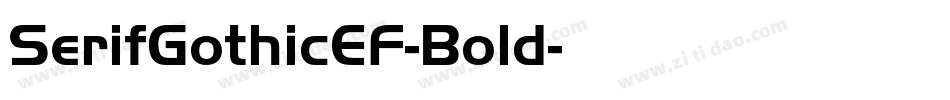 SerifGothicEF-Bold字体转换
