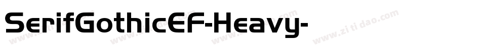 SerifGothicEF-Heavy字体转换