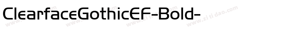ClearfaceGothicEF-Bold字体转换