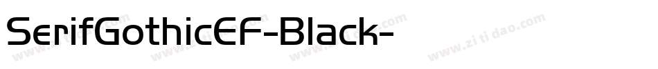 SerifGothicEF-Black字体转换