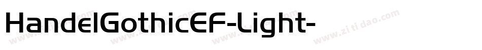 HandelGothicEF-Light字体转换