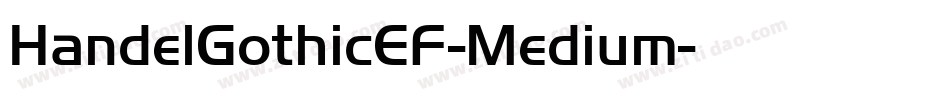 HandelGothicEF-Medium字体转换
