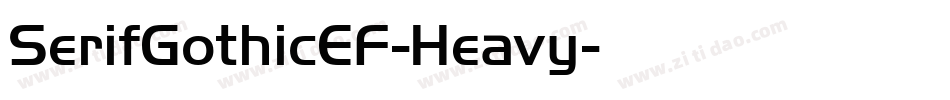 SerifGothicEF-Heavy字体转换