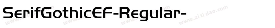 SerifGothicEF-Regular字体转换