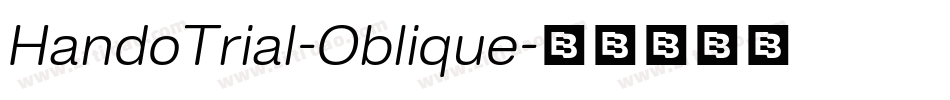 HandoTrial-Oblique字体转换