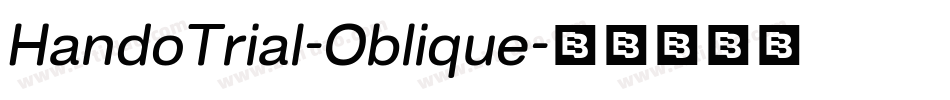 HandoTrial-Oblique字体转换