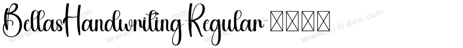 BellasHandwriting-Regular字体转换