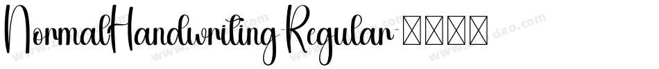 NormalHandwriting-Regular字体转换