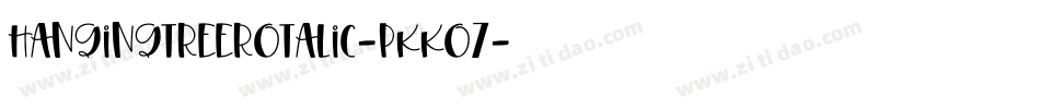 HangingTreeRotalic-PKKo7字体转换
