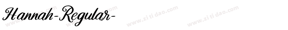 Hannah-Regular字体转换