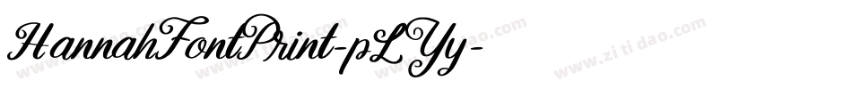 HannahFontPrint-pLYy字体转换