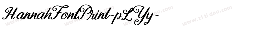 HannahFontPrint-pLYy字体转换