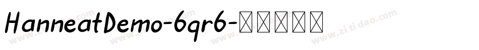 HanneatDemo-6qr6字体转换