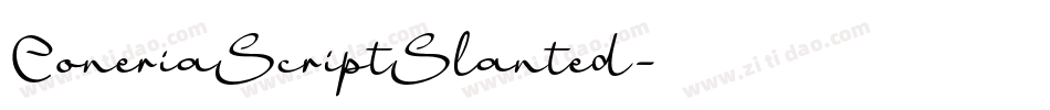 ConeriaScriptSlanted字体转换