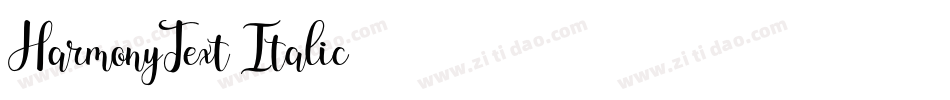 HarmonyText-Italic字体转换