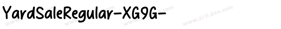 YardSaleRegular-XG9G字体转换