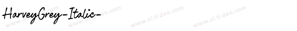 HarveyGrey-Italic字体转换