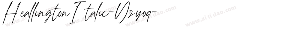 HeallingtonItalic-Yzyoq字体转换