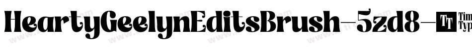 HeartyGeelynEditsBrush-5zd8字体转换