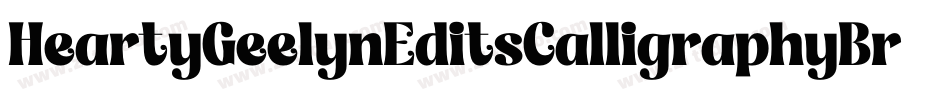 HeartyGeelynEditsCalligraphyBrush2-yxeY字体转换