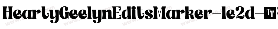 HeartyGeelynEditsMarker-le2d字体转换