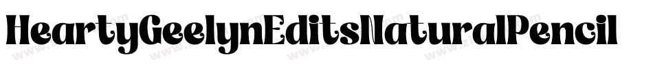HeartyGeelynEditsNaturalPencil-n5wg字体转换
