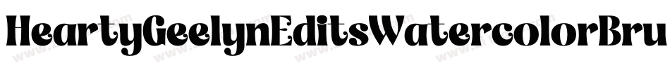 HeartyGeelynEditsWatercolorBrush-RLjA字体转换