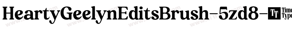 HeartyGeelynEditsBrush-5zd8字体转换