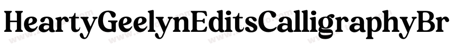 HeartyGeelynEditsCalligraphyBrush2-yxeY字体转换