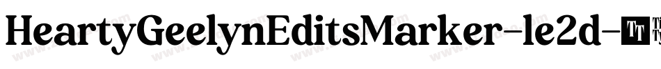 HeartyGeelynEditsMarker-le2d字体转换
