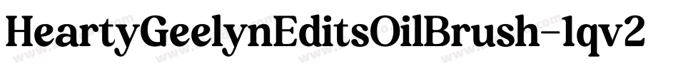HeartyGeelynEditsOilBrush-1qv2字体转换