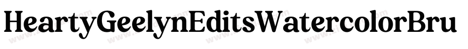 HeartyGeelynEditsWatercolorBrush-RLjA字体转换