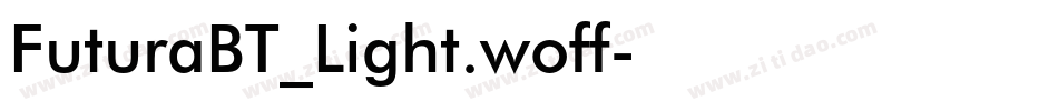 FuturaBT_Light.woff字体转换